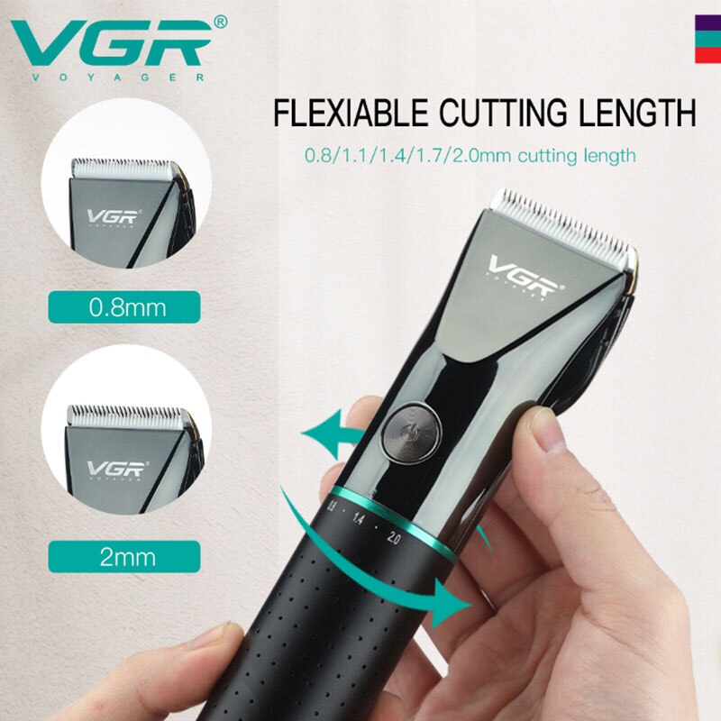 VGR Adjustable Precision Powerful Electric Hair Trimmer Men Hair Clipper Finishing Rechargable Hair Cutter Machine