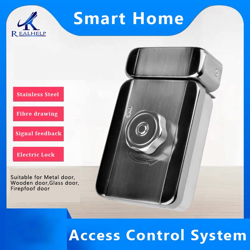 Household Self-Locking Door Guard Electric Lock Motor Lock Stainless Steel Intelligent Low Noise Practical Door Lock