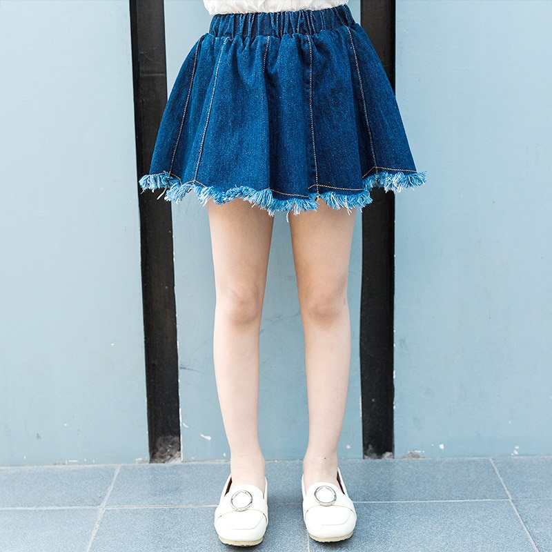 Kid Denim Skirt Summer Children's Denim Skirt: 7