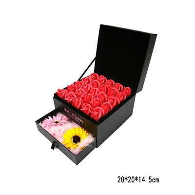 Cajas de papel de flores de doble capa, 1 Uds., caja de cartón para de boda o San Valentín, ideal como: F