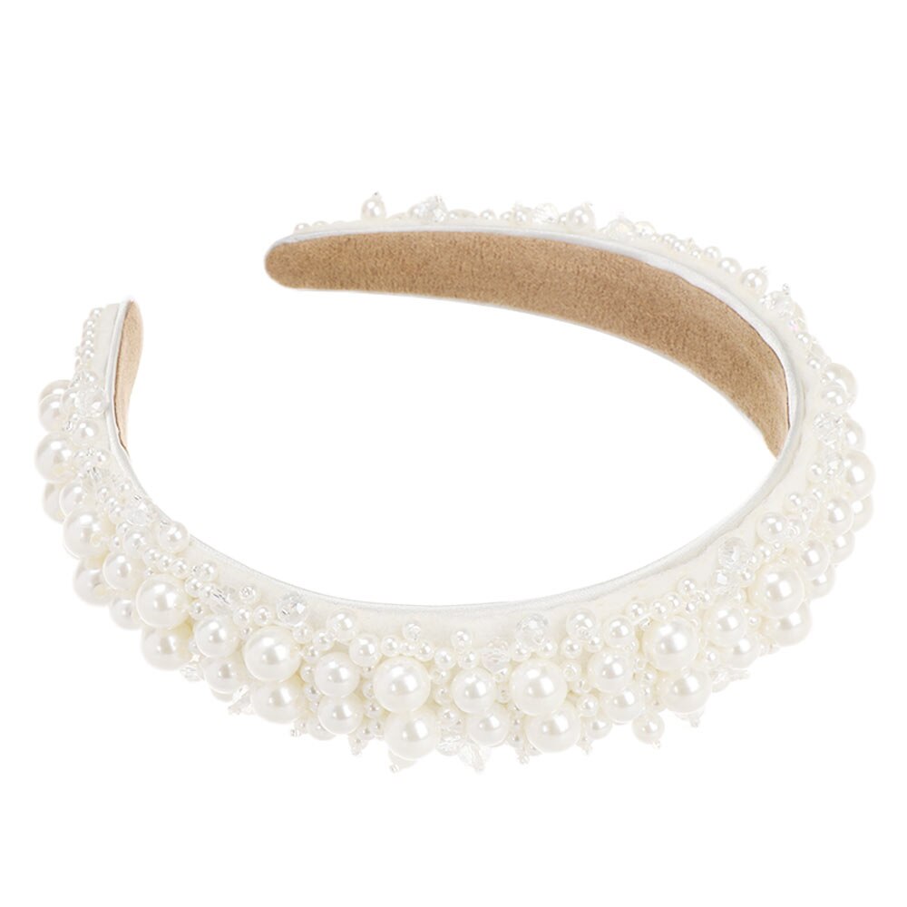 Trendy Luxury Big Pearl Headband for Women Headband Wild Personality Bezel Turban Girls Hair Headwear Jewelry: 11