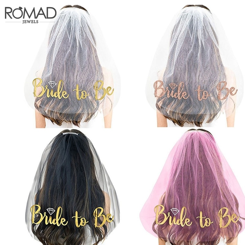 Benodigdheden voor een vrijgezellenfeest, sluier, bruid in spe, vergulde bruid voor een vrijgezellenfeest, bruidsdouchedecoraties, sluiers  r50