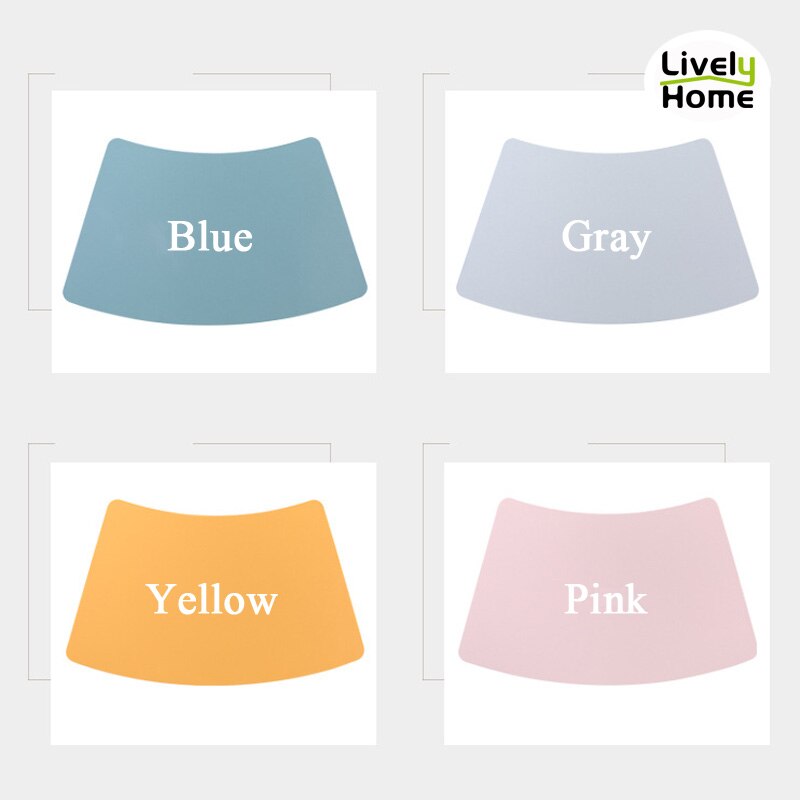 Silicone Placemat Round Table Tableware Coaster Mat Fan Individual Dinner Table Heat Insulation Mat Table Decoration Accessories