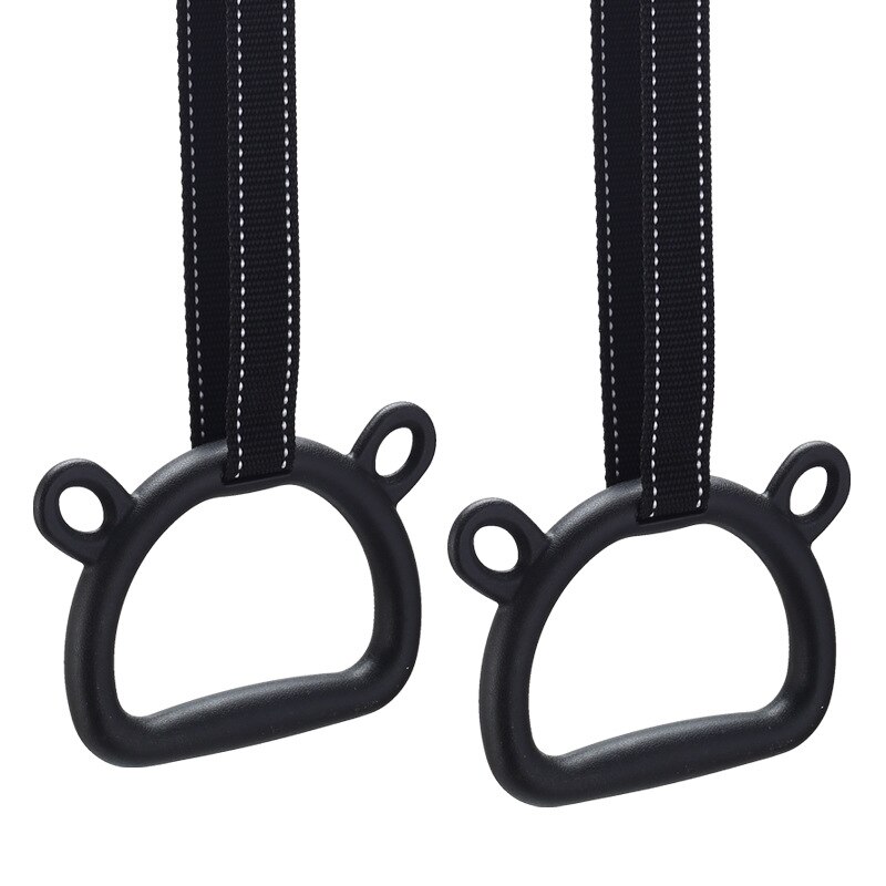 Kids Gymnastics Rings with Heavy Duty Adjustable Straps Hand Tapes for Fitness Pull-Ups Cross Strength Training Gym Equipment