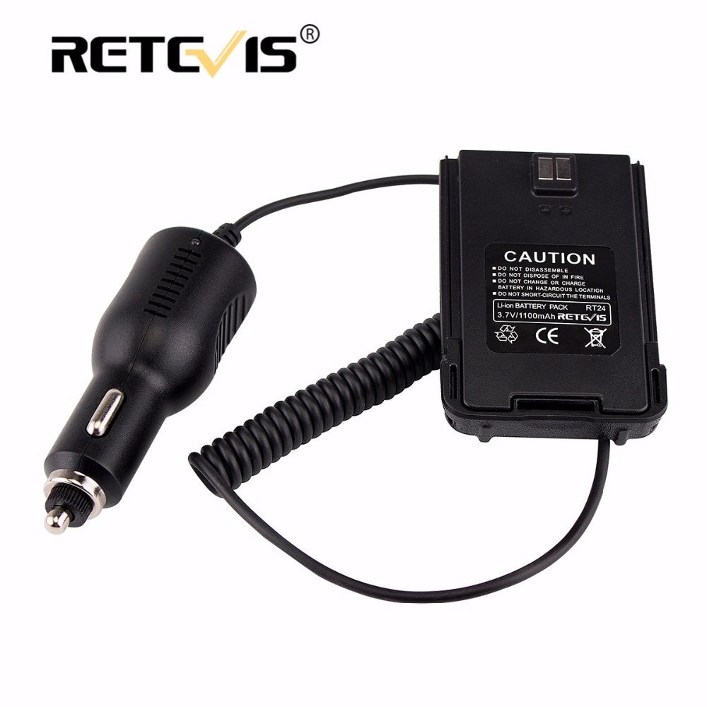 Cargador de batería para coche/vehículo, eliminador de batería de 12V-24V para Retevis RT24, Radio bidireccional, accesorios para PMR Rradio J9123J, novedad de 100%