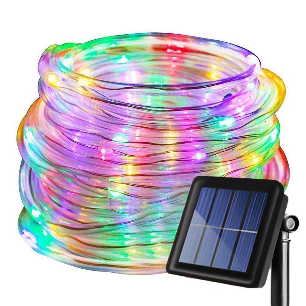 Kohree 50/100 led solar reb lys , 8 modes kobbertr... – Grandado