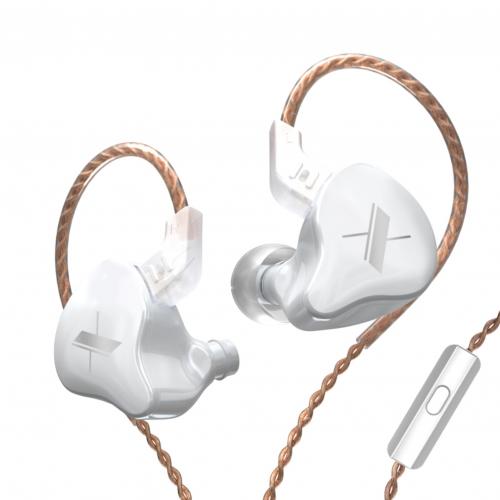 KZ EDX 1DD Dynamic Earphones HIFI Bass Earbuds In Ear Monitor Earphones Sport Noise Cancelling Crystal Headset KZ ZST X ED9 ED12: With Mic