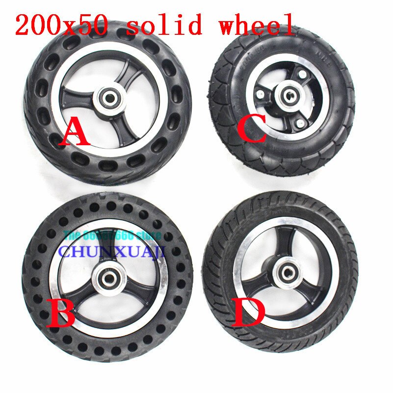 200x50 solid wheel for Electric Scooter 8'' Tyre With Wheel Hub 8 inch Scooter Tyre Aluminium Alloy Wheel Electric Vehicle