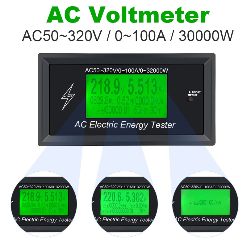 AC50320V 100A 3KKW Digital Voltage Meters indicat... Grandado