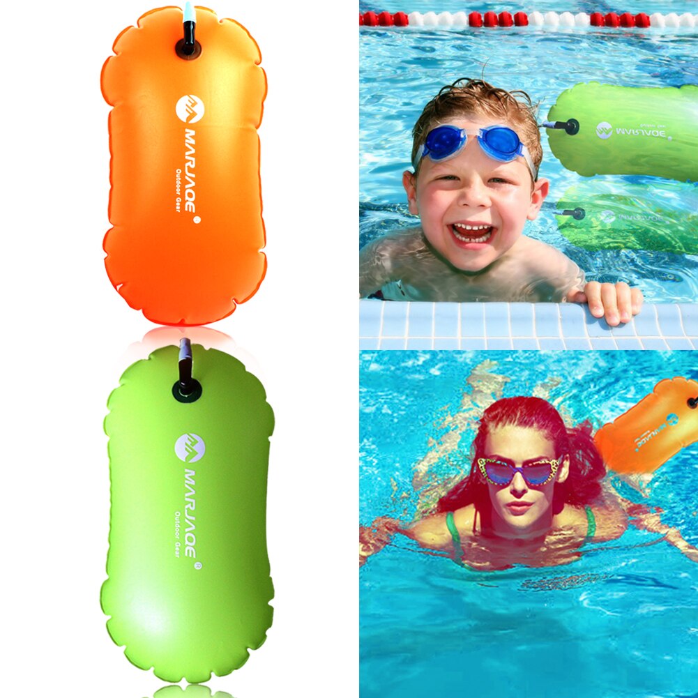 Wave Swim Bubble for Open Water Swimmers and Triathletes PVC Swimming Tow Float Bundle Swim Buoy