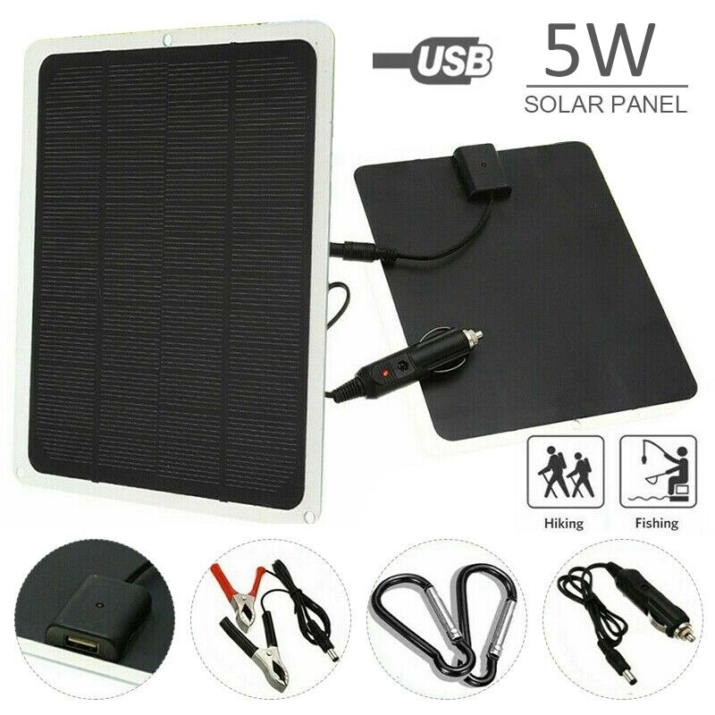 Chargeur de batterie solaire Portable 12V/50W, pour voiture, bateau, pour l&#39;extérieur