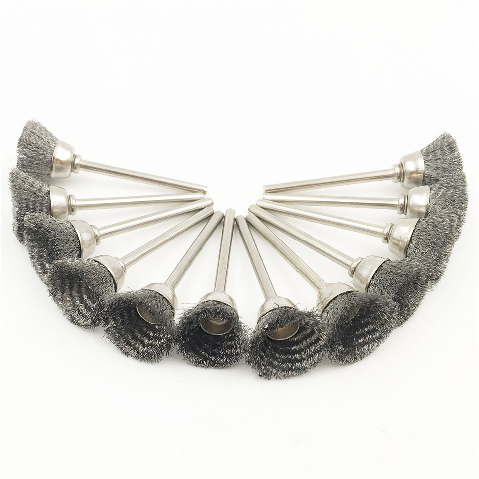 GOXAWEE 100 stuks Voor Dremel Borstel Messing Borstel Polijsten Wielen Set Kit voor Dremel Rotary Tool Power Accessoires Gereedschap