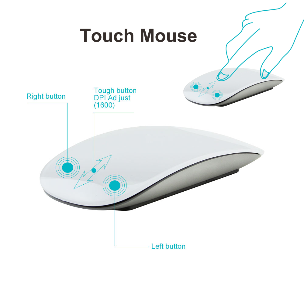 Bluetooth Mouse Arc Touch Magic Mouse Ultra Thin Wireless Ergonomic Silent Mice Rechargeable Optical Mause For Laptop Macbook