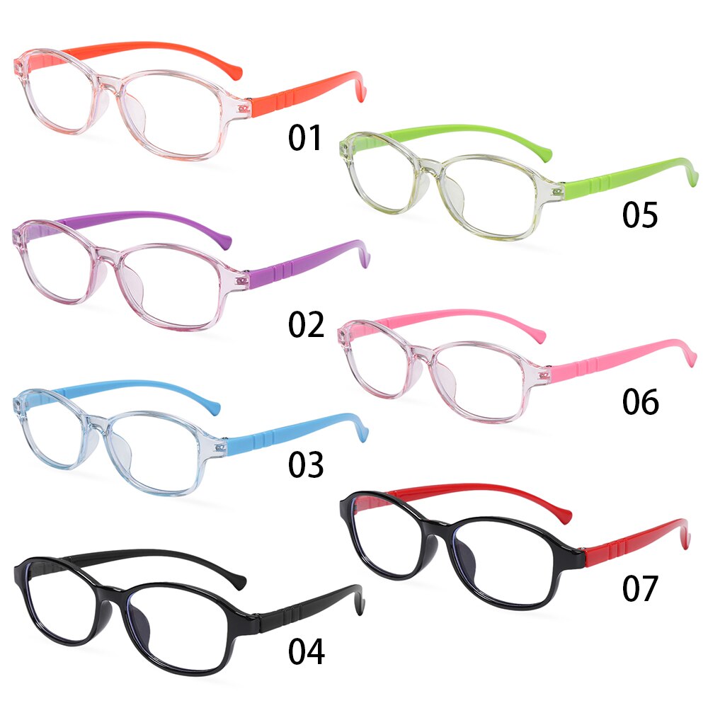 1PC Kid Glasses Ultra Light Frame Computer Glasses Anti-blue Light Eyeglasses Eyewear Boys Girls Vision protection Lynx Glasses