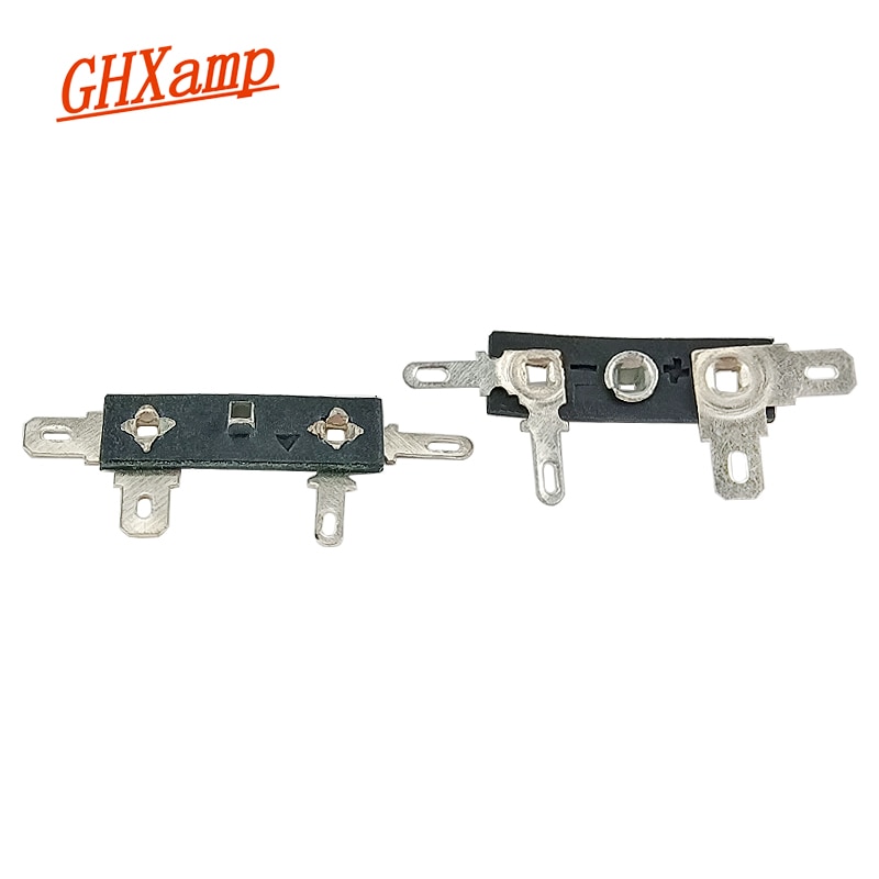 Ghxamp 2 Stuks Speaker Cable Connector Solderen Lug 4-Pin Hoorn Lood Tab Koper Verzilverd Lood Terminal Lug hoorn Solderen Lug