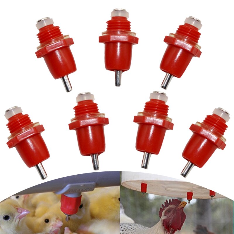 Chicken Waterer Nipple Drinkers Quail Pigeon Bird Waterer Nipples Automatic Waters Spring Type Poultry Farming Equipment