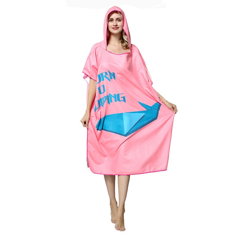 Surf poncho skiftekåbe sportshåndklæde badehåndklæde badekåbe håndklæde surf hoodie svømme parka lynlås lomme tegneserie