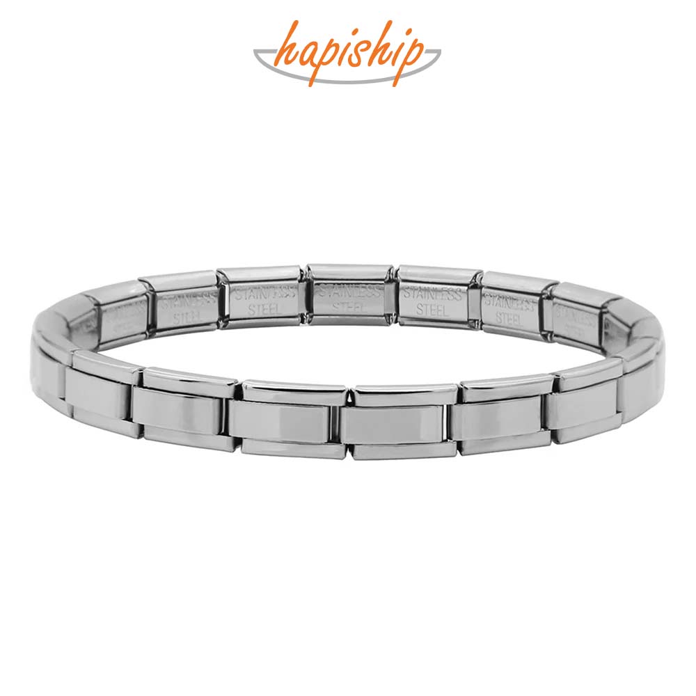 Hapiship Women Jewelry 7mm Width Color Stainless Steel Bracelet Bangle Girls Wedding G123