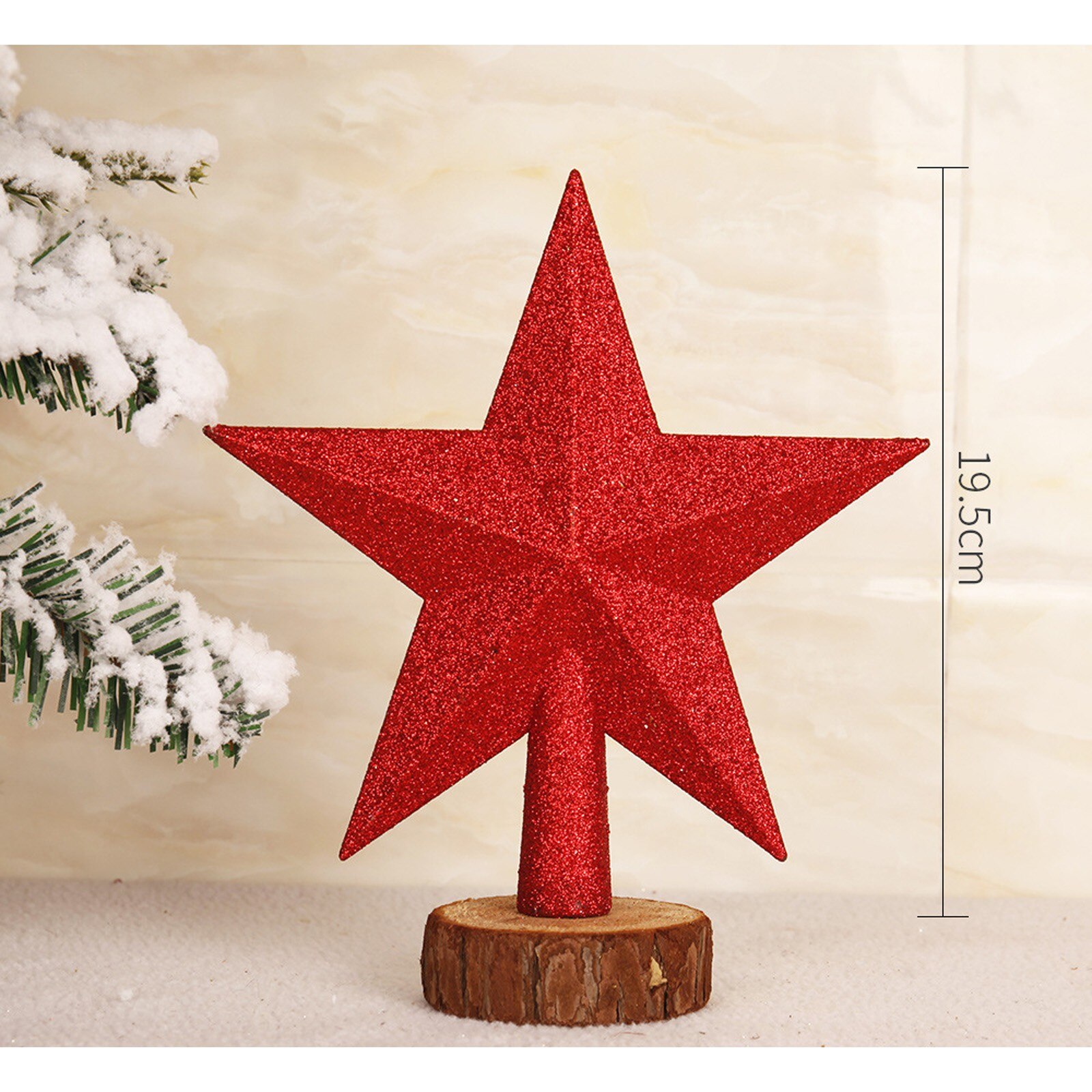 Christmas tree top star Christmas tree topper ornament gold powder sparkling star pendant home wedding decoration Navidad