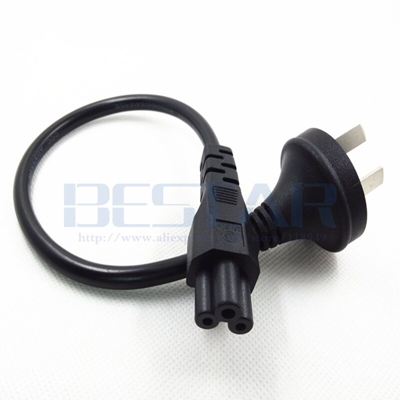 20CM Australian AU Ac Power cable plug IEC 320 C5 Cloverleaf short Power cord For AC Adapter Laptop Notebook