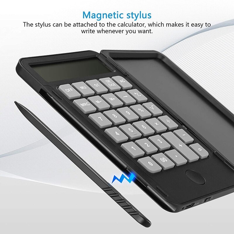 -Calculator, Standard Function Desktop Calculator with 6.5 Inch LCD Writing Tablet for Daily and Basic Office