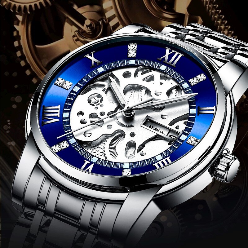 Luxe Heren Horloge High-End Waterdichte Stalen Strip Quartz Horloges Business Voor Man Reloj Hombre horloge