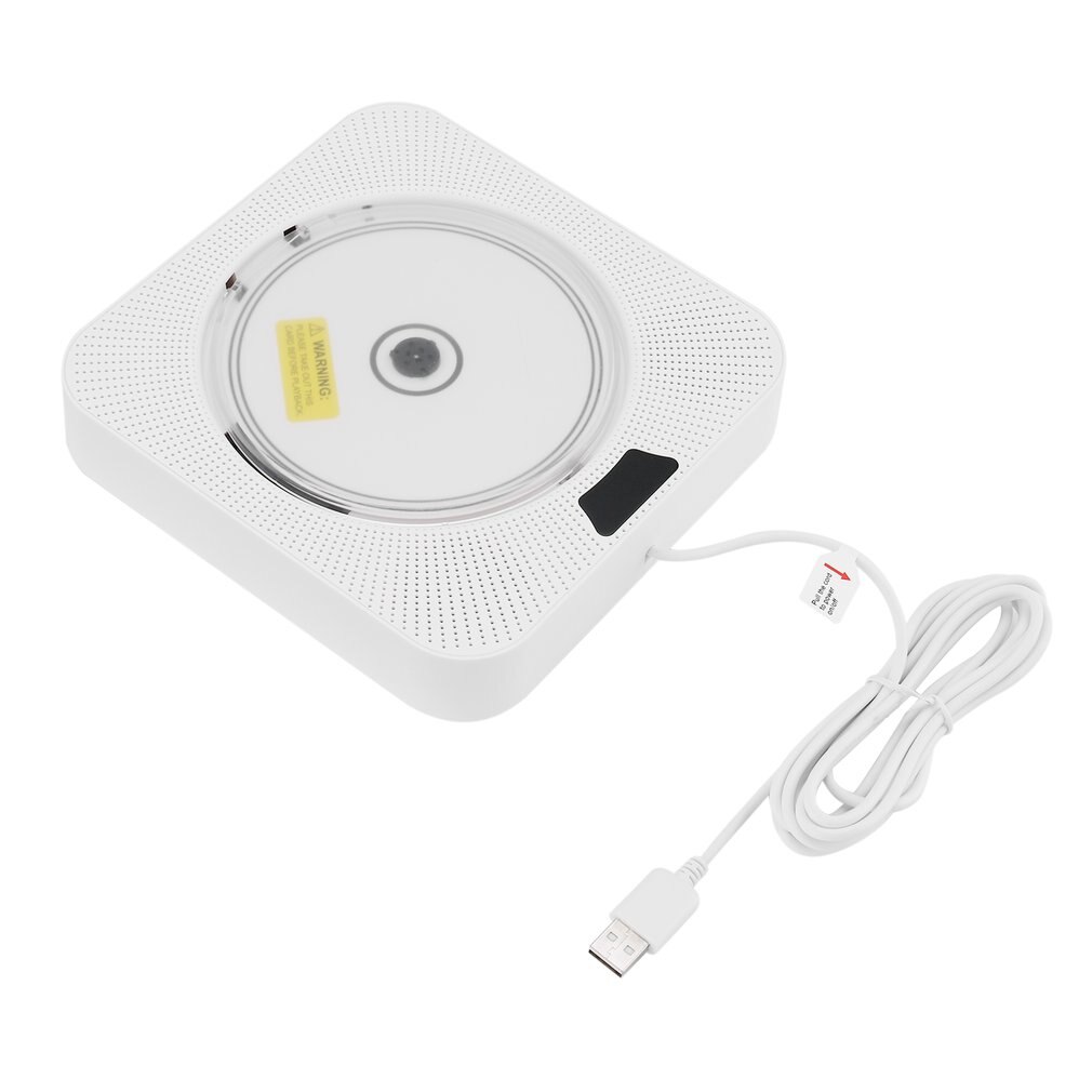 Portable Wall-mounted CD Music Player Home Audio Boombox With Remote Control FM Radio Built-in HiFi Speaker