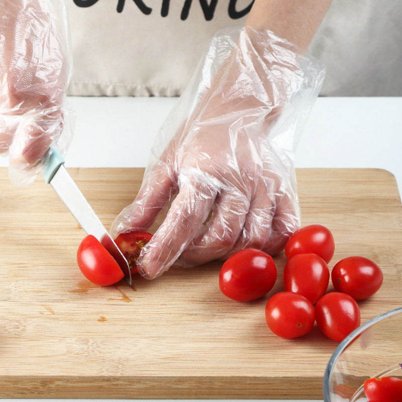 Gants jetables 100/500/1000 pièces | Gant en plastique One-off pour cuisine de Restaurant, gants de nettoyage des aliments, Gadget de cuisine