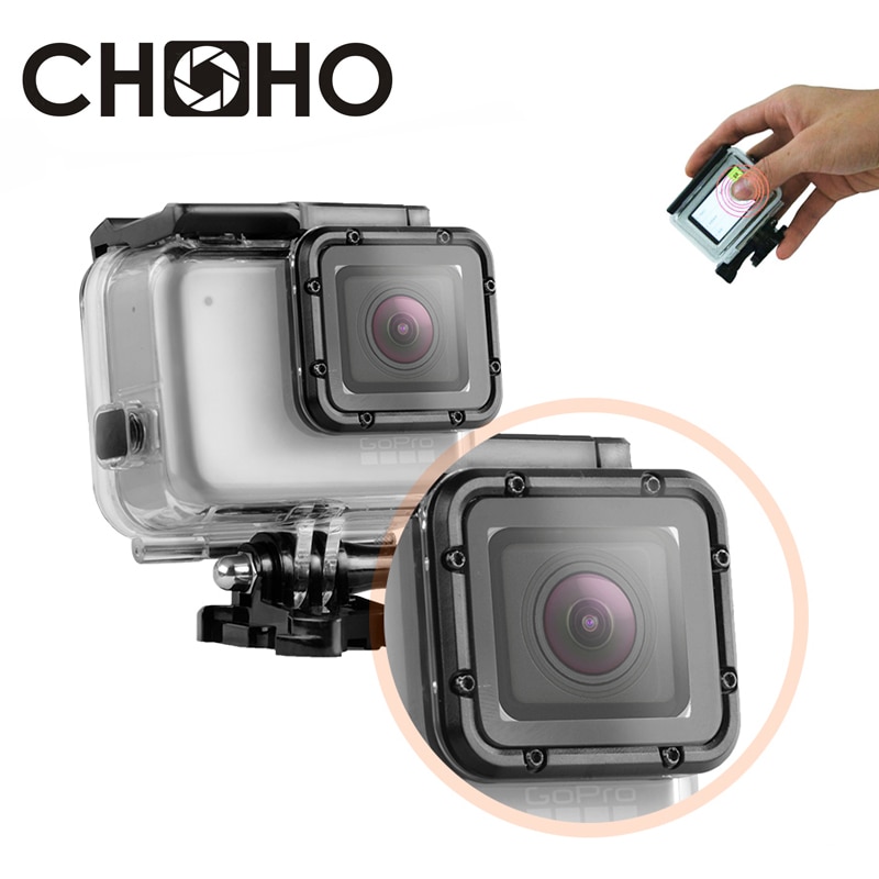 Hero7 Waterdichte Case Duiken Behuizing 45 M Onderwater + Touch Back Deur Mount voor GoPro Hero 7 Zilver Wit Go pro Accessoires