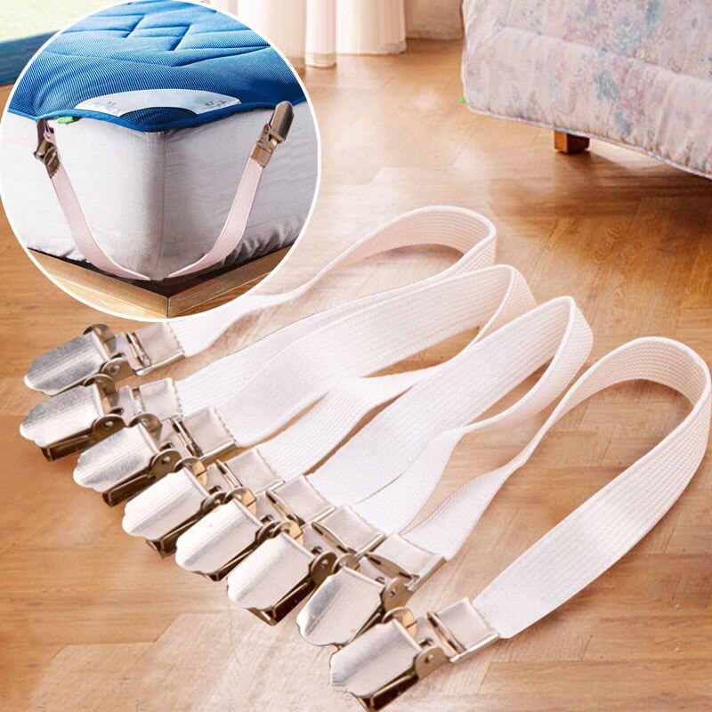 4pc/ sæt kraftige elastiske lag lagner holder metal lagner clips senge lagen fastgørelser klip gripper madras