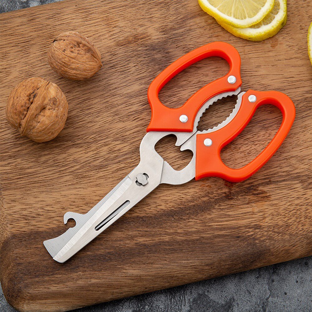 Detachable Multifunctional Scissor Nutcracker Multi Use Knife Bottle Opener for peeling fruit opening nut barbecue walnuts can