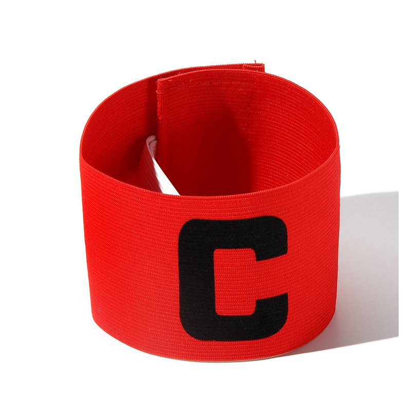 1pc fodboldanførerbind c-bånd sportsarmbind kampanførertøj armbind fodboldudstyr fodboldtilbehør: Gul