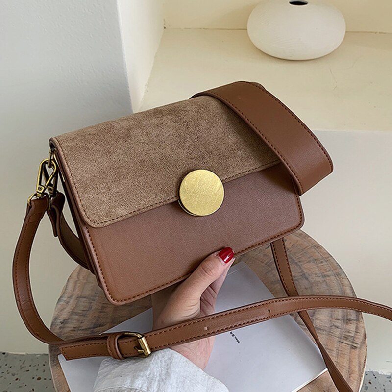 Handtas Lederen Tassen Voor Vrouwen Retro Brand Luxe Vrouwelijke Enkele Schouder Slingerde Vierkante Handtas Schouder Crossbody Vrouwen Tas: Brown