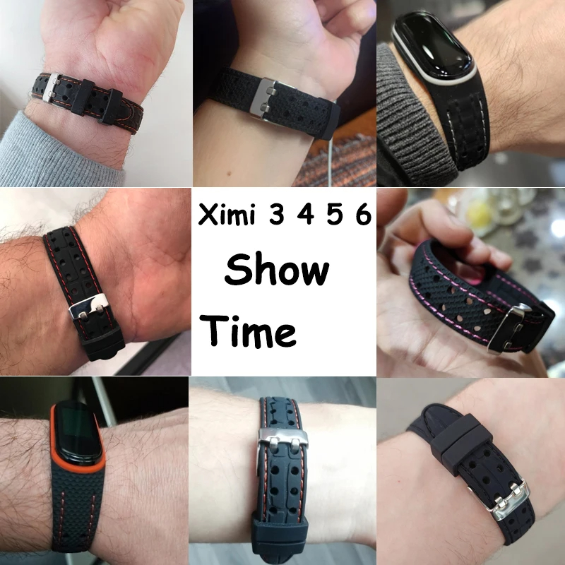 Silikone til xiaomi mi band 4 rem armbånd sport gummi urrem udskiftning smartwatch rem til mi band 3 4 5 6 7 armbånd