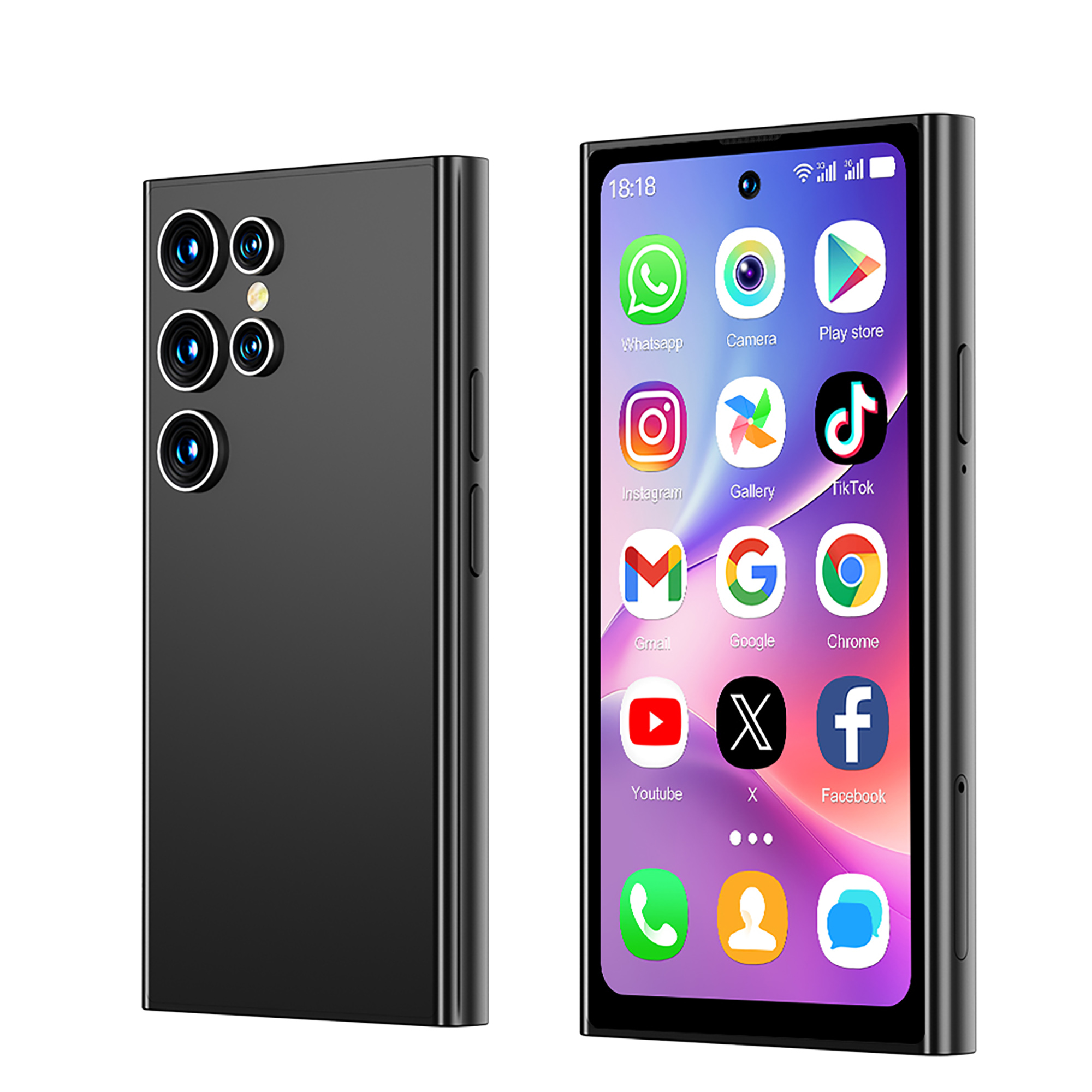 SERVO S27 Mini-Smartphone Android 10.0 WCDMA 3G Mobilfunk Dual SIM 4,0" Display GPS 2000mAh 2+16GB Pocket Smartphones Play Store: green