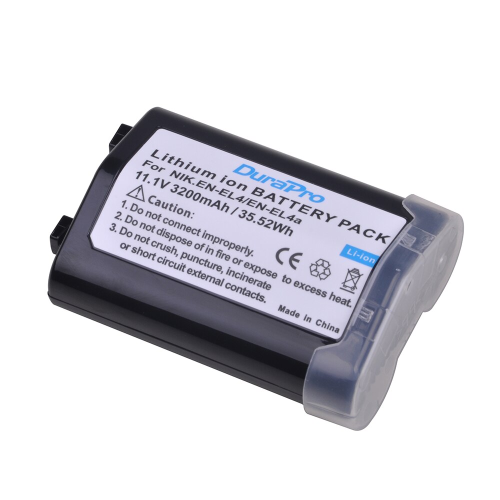 Batterie et chargeur 3200 EN EL4 EN-EL4 pour Nikon D3S, D3, D2Z, D2H, D2Hs, D2X, D2Xs, D3X, F6, EN-EL4a mAh