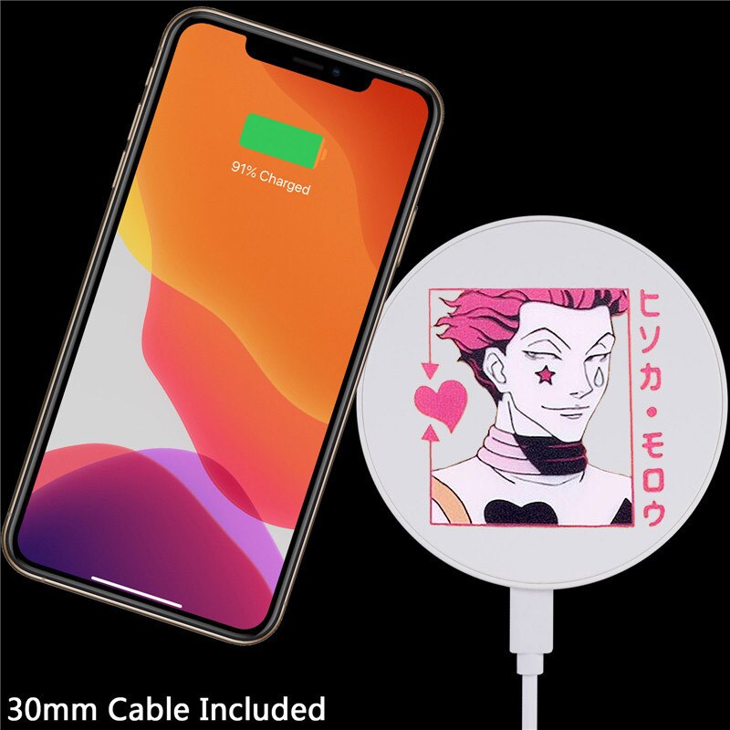 Hunter X Hunter Anime Drahtlose Ladegerät für Iphone/Airpods Drahtlose Ladegerät Tragbare Ladegerät für Samsung für Huawei für Xiaomi: Style 1