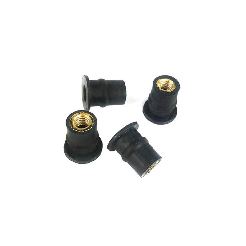 50/100 pièces M5 caoutchouc bien écrou 5 Mm métrique moto pare-brise bien écrou contre-écrou laiton écrou fort robuste motos accessoires