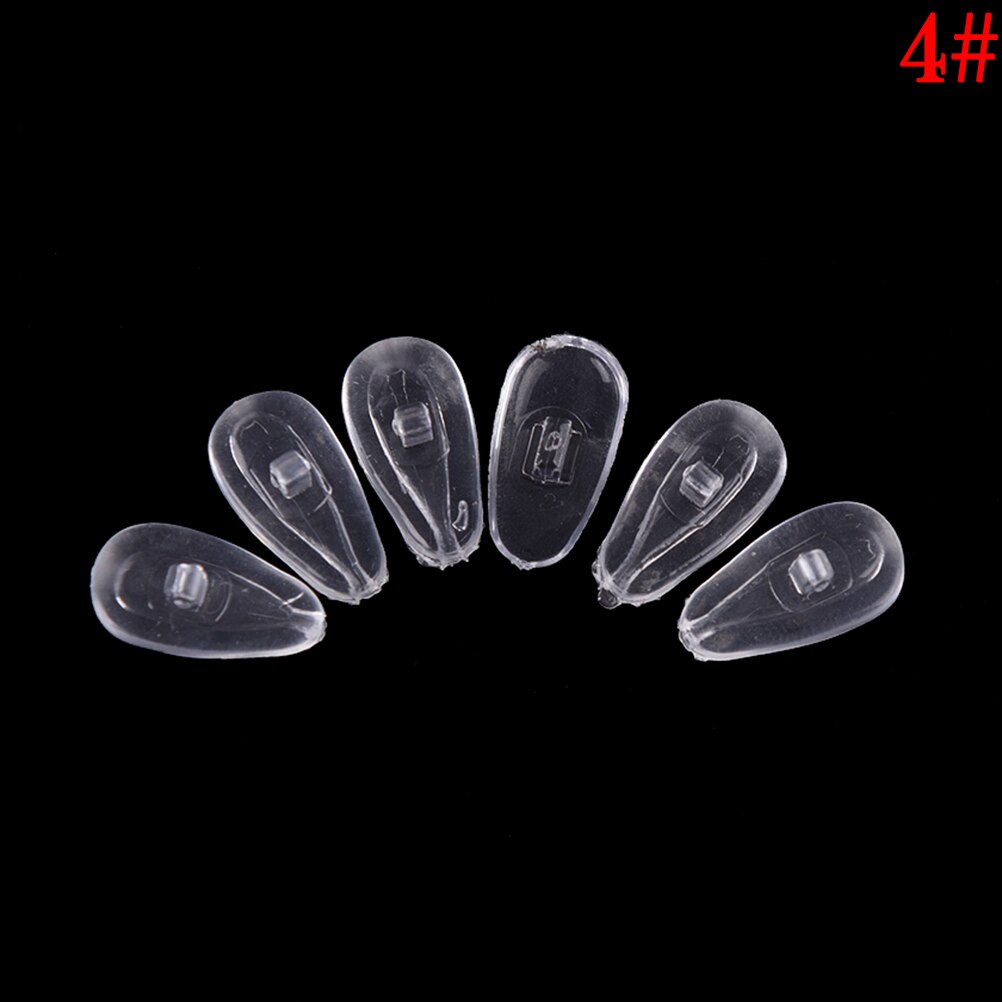 10 stuks = 5 paar handige, zachte, antislip siliconen neuspads voor brillen, zonnebrillen, schroefdopjes: 4