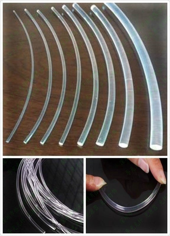 Optisk pmma fiberkabel alle slags størrelser 1.5mm to 10mm side som avgir ledende lys kantbelysning el wire erstatning