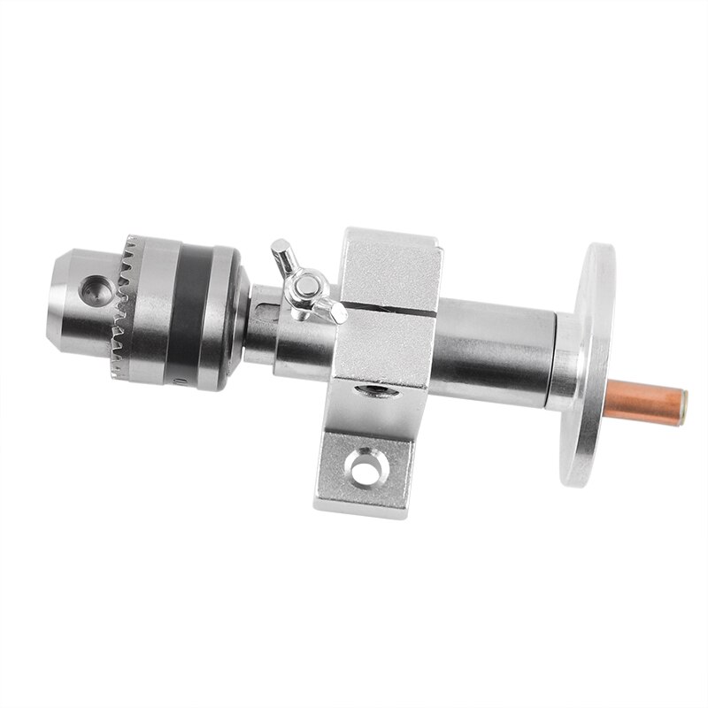 Cabezal de centro de torno en vivo con portabrocas, accesorios de bricolaje para Mini máquina de torno, Centro de torno giratorio, herramienta de carpintería, 1 ud.