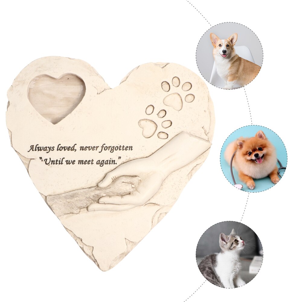 Kæledyr hund kat mindesmærke fotoramme med hjerteform erindringsbillede