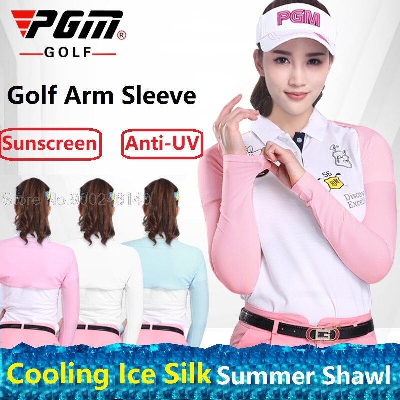 Vrouwen Golf Ijs Zijde Manchet Lady Arm Zonnebrandcrème Uv-bescherming Sjaal Multifunctionele Cape Mouw Zomer Cooling Fiets Manchet Fietsen