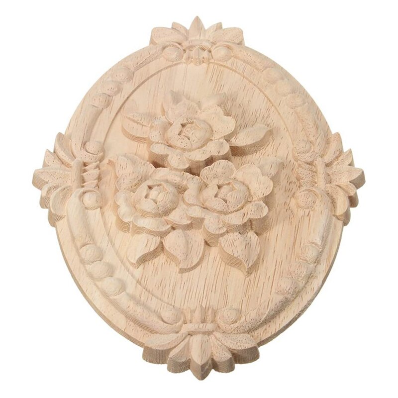 2 stuks meubel snijwerk hoek retro houten ornament voor deur kast raam 21 x 15cm