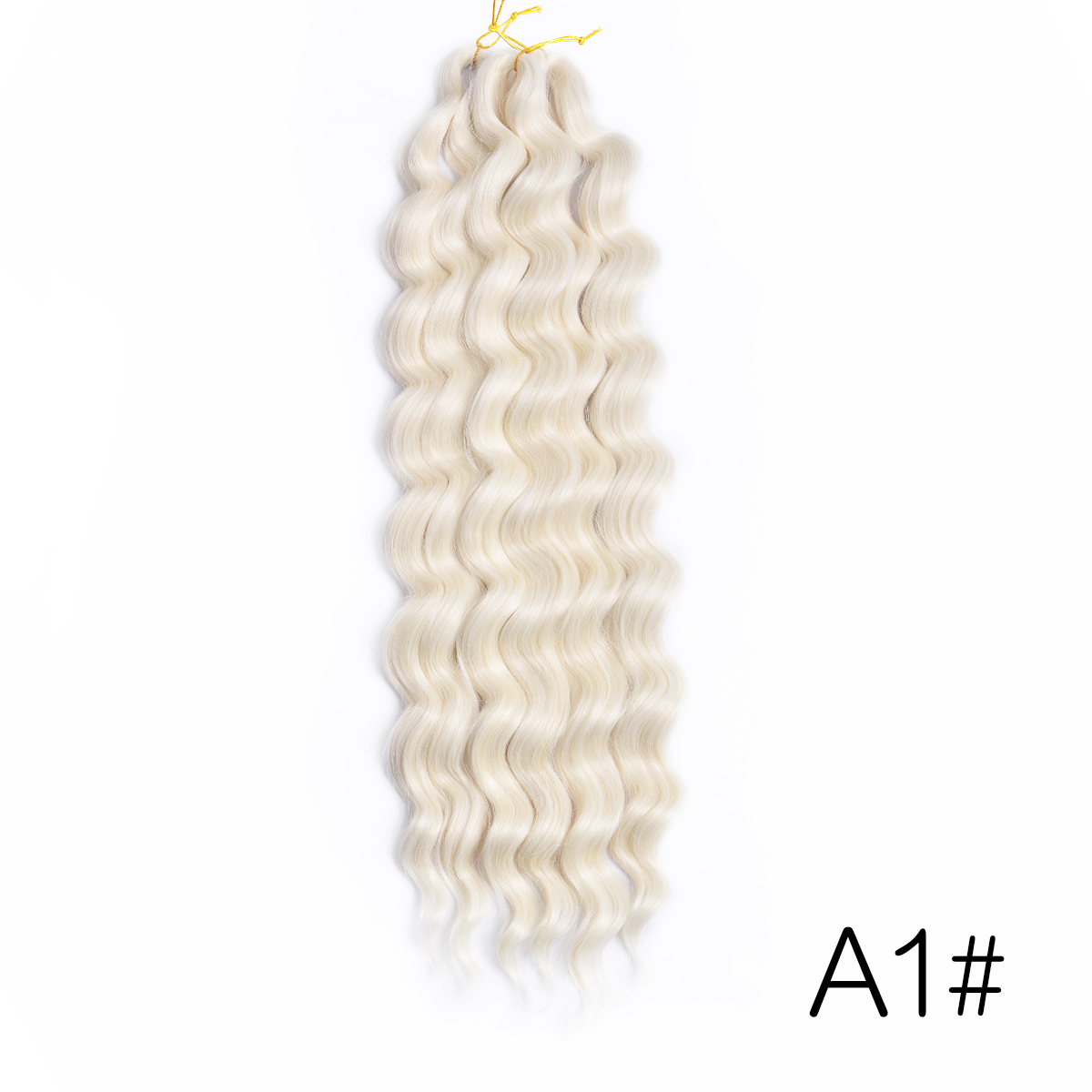Syntetisk anna twist hæklet krøllet hår 24 cm dybt bølget fletning hår ombre blond brun vandbølget fletning hårforlængelse: 1b/27hl / 2 stk / parti