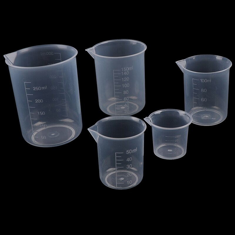 2PCS 25ml/ 50ml/100ml/150ml/250ml Transparent Plastic Bottle Graduated Measuring Cup For Baking Container For Mea
