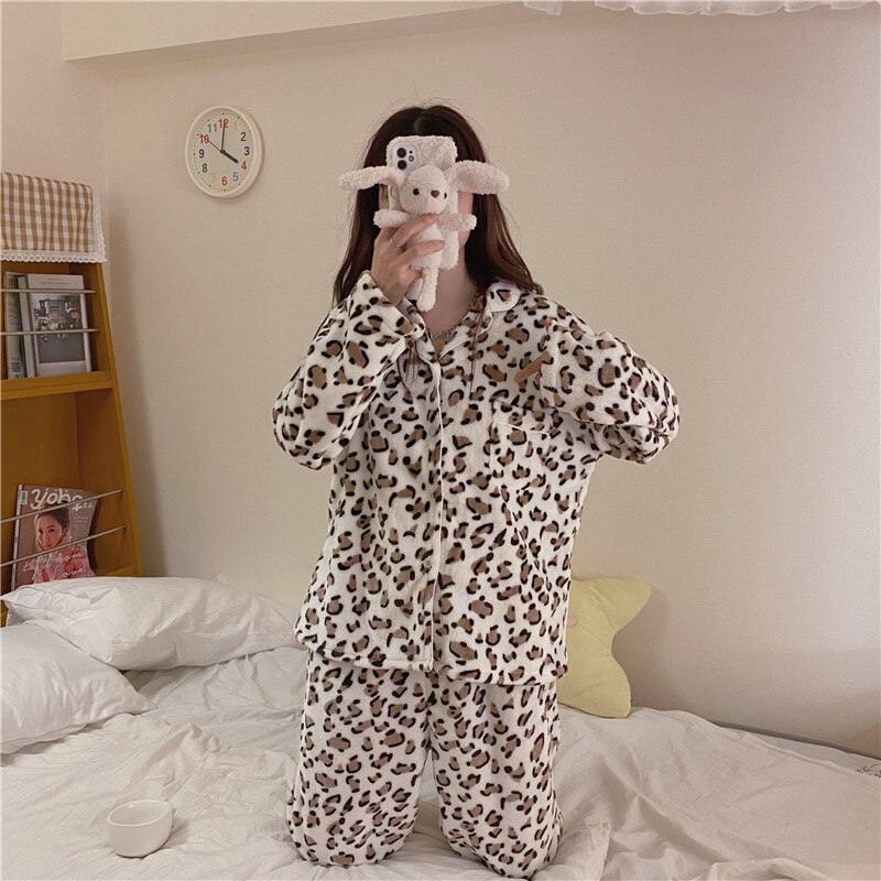 Litherday Damespyjamasets katoen lange mouwen dames pyjama loungewear slaapkleding 2 stuks zachte nachtkleding top en geruite broek met zak, Donkergroen, XL