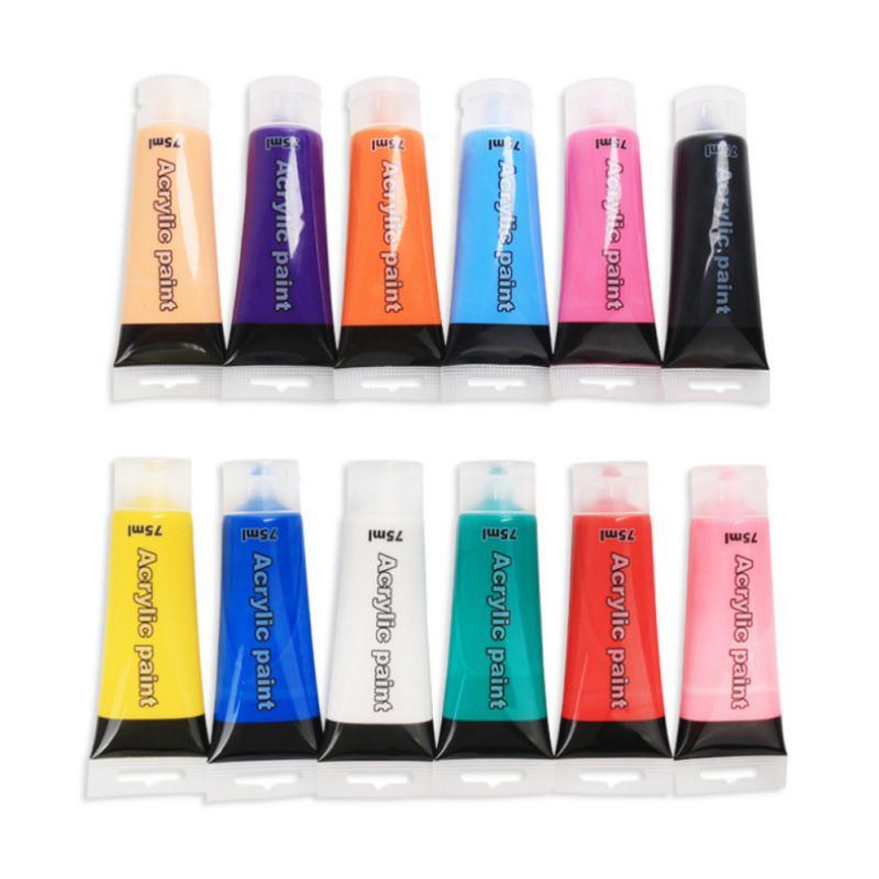 Acrylic Paint 12 Colors Refills Art Painting Single Wall Paint Graffiti Hand-painted Oil Paint