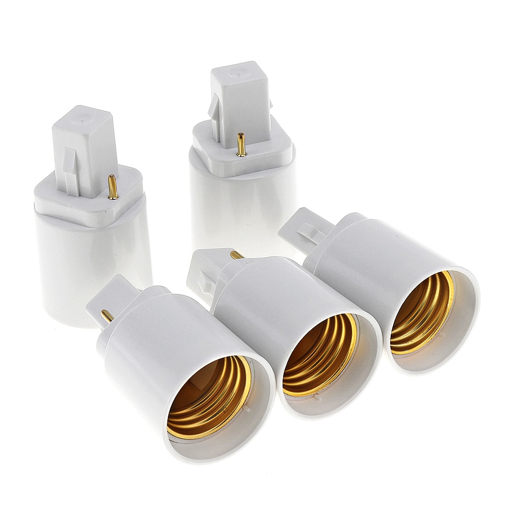 3Pcs G24d 2Pin Om E26E27 Fire-Proof Pbt Behuizing Koper Contact 250V2A Licht Socket Cfl Lamp Base Holder adapter Converter