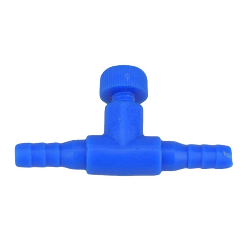 Plastic Control Valve Aquarium 2 Way Air Line Regulator Connector for Adjusting Fish Tank Air Pump Gas Volume: Blue